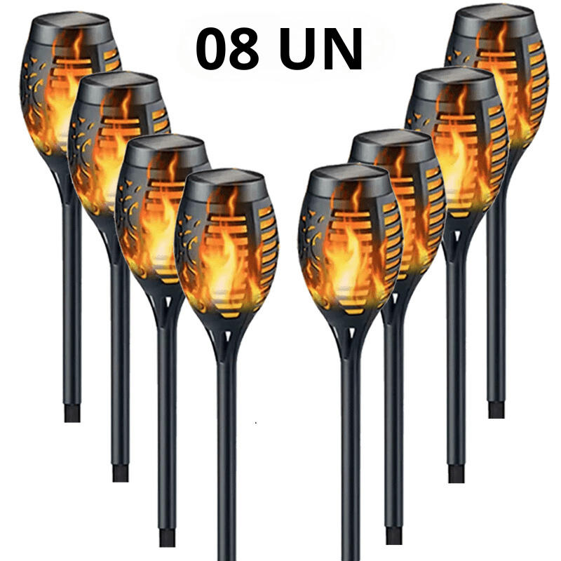 Luminária Balizadora Solar em LED - Solar Flame