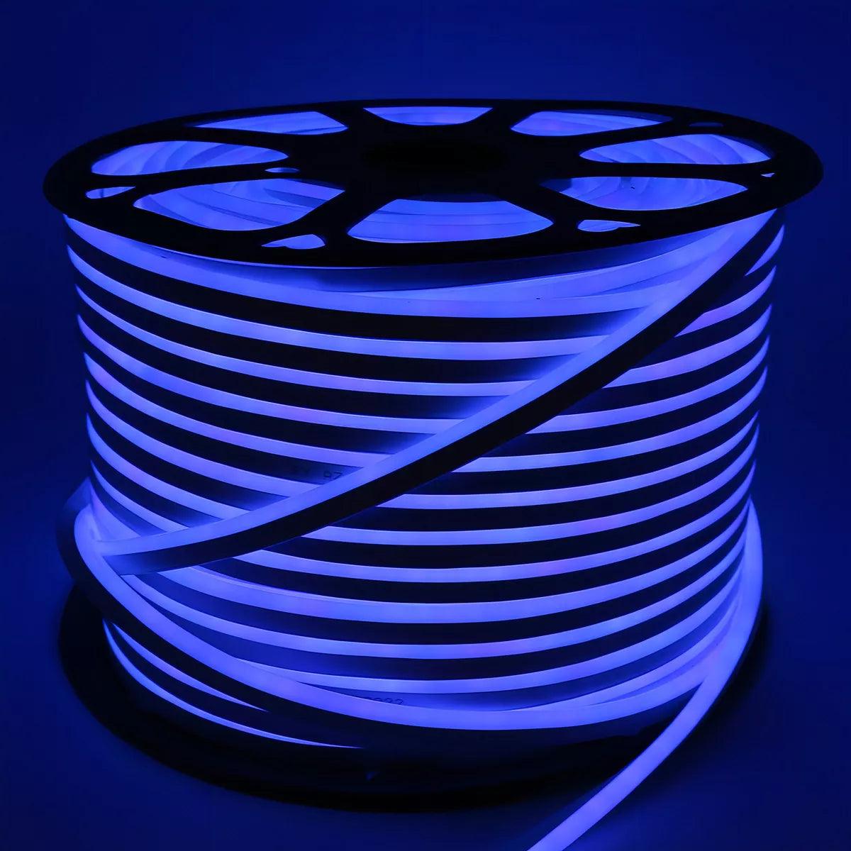 Fita Led Neon Flex Rolo 100 metros 12v Azul