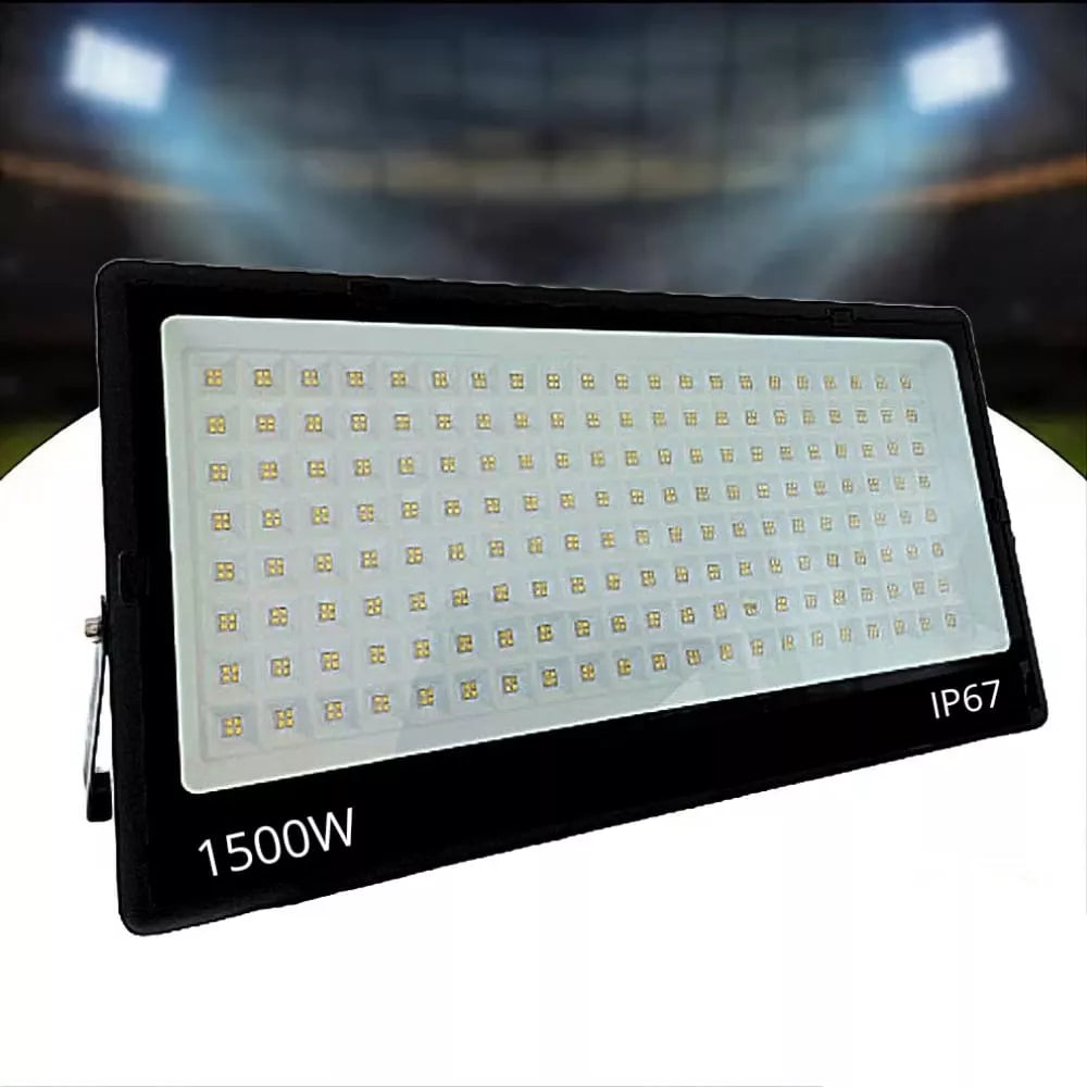 Refletor Microled 1500w Smd Multifocal Ip67 Branco Frio