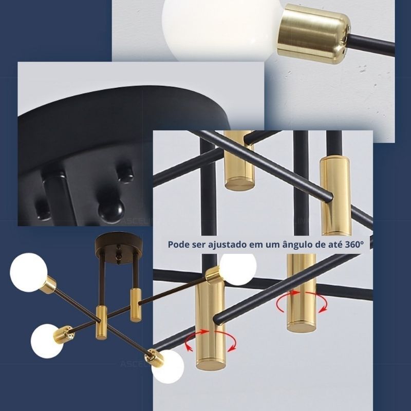 Lustre Luminária de Teto Charmé