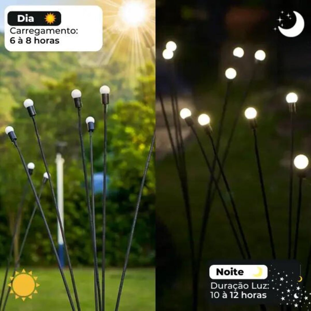 Luz VagalumeLED Solar para Jardim