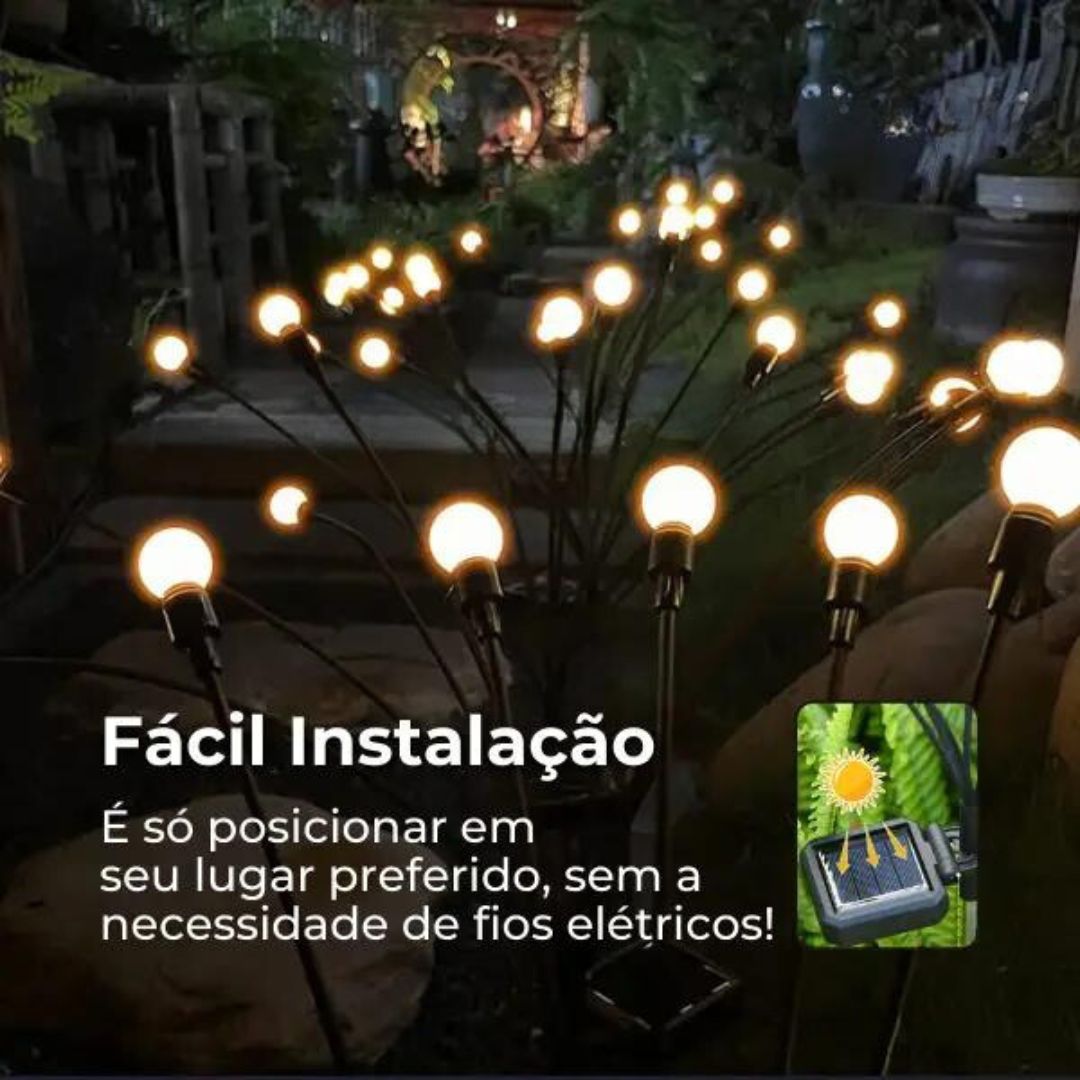 Luz VagalumeLED Solar para Jardim