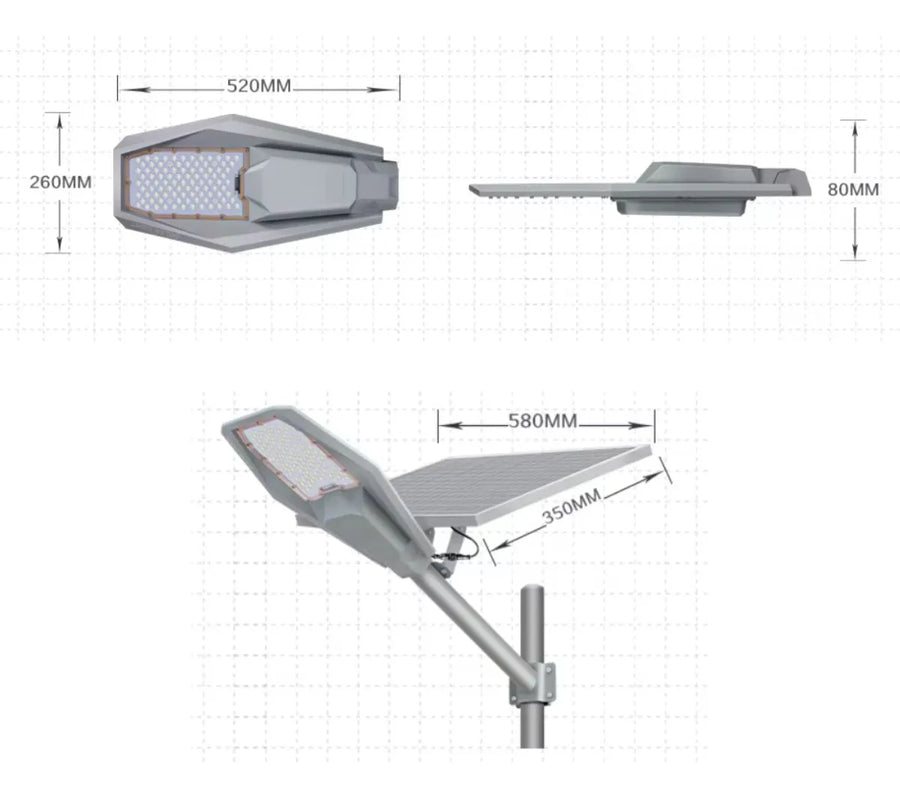 SolarMax Pro LED — Luminária Pública Solar de Alta Potência 11