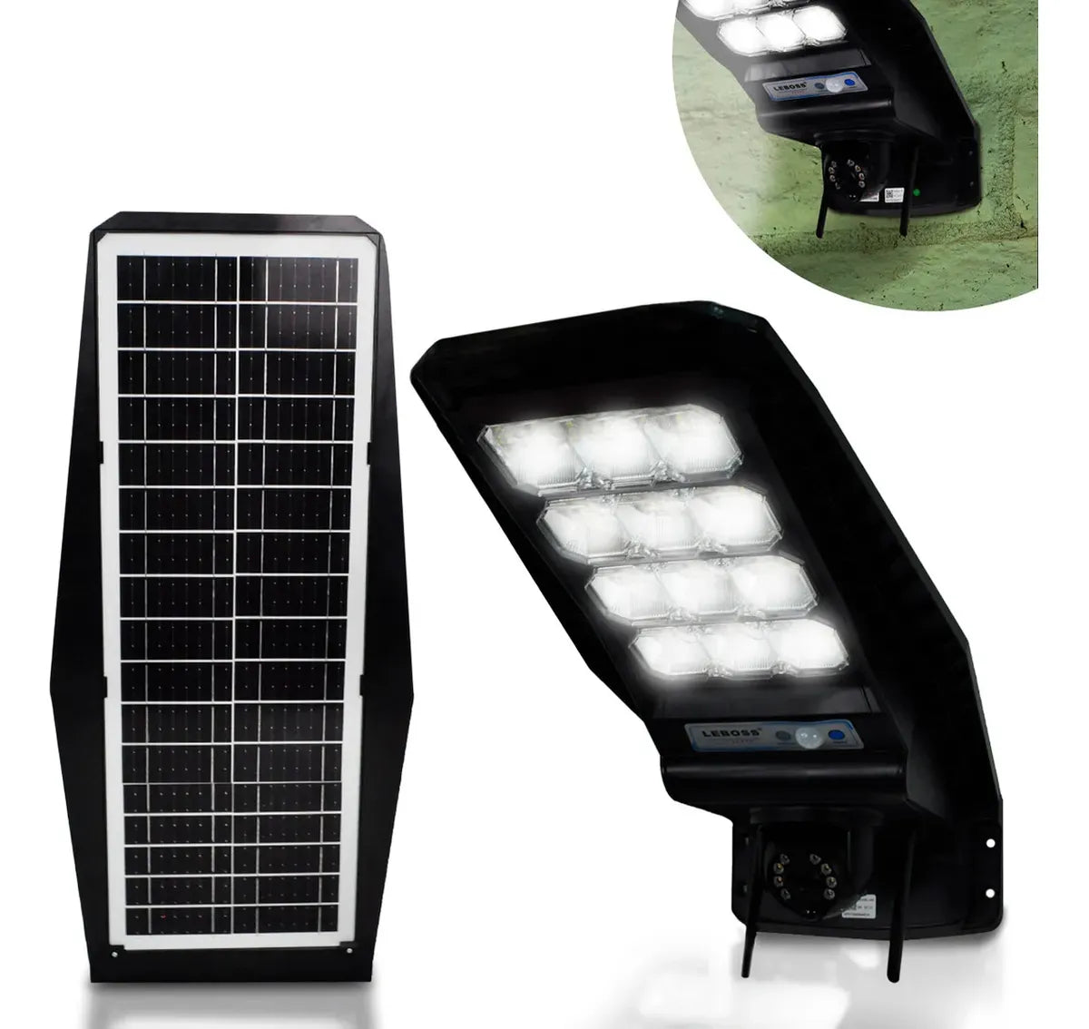 Luminária Solar 400w Com Câmera de Monitoramento Wifi