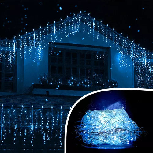 Cascata Fixa LED 10 Metros com 400 Leds Branco Frio Prova D'água