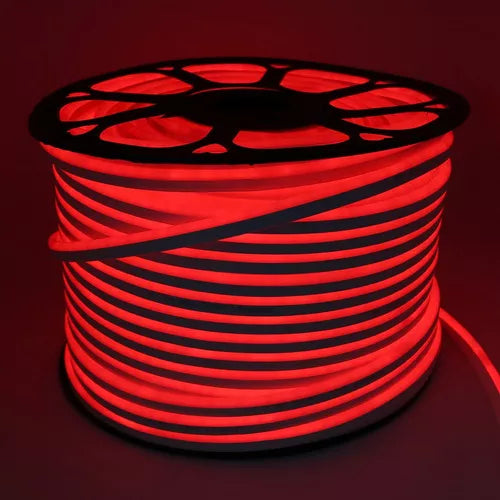 Fita Led Neon Flex Rolo 100 metros 12v Vermelho