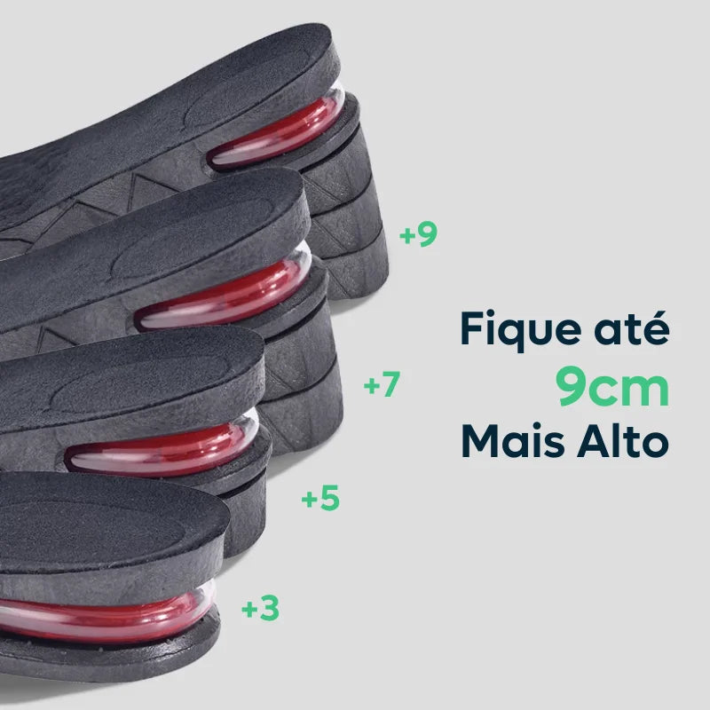 Palmilha para Aumentar Altura | Kit Completo Até 9cm - SERVE EM QUALQUER NUMERAÇÃO